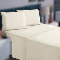 Jogo de Cama Queen 4p Lençol + Fronha 100% Algodão Percal Rubi
