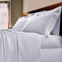 Jogo de Cama Queen 600 Fios 100% Algodão Egípcio White Pearl