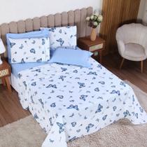 Jogo de Cama Queen 6p Lençol + Fronha Esmeralda Percal 100% Algodão