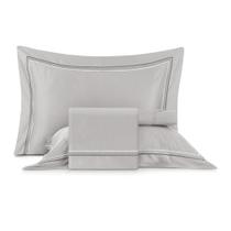 Jogo de Cama Queen Altenburg 300 Fios Essenza Cinza 4 Pçs Jogo de Cama Queen Altenburg 300 Fios Essenza Cinza 4 Pçs