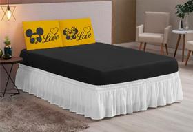 Jogo de Cama Queen Box Hipercal Love Oculos Cores 03 Peças Estampado