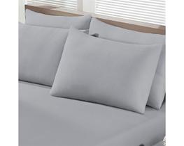 Jogo de Cama Queen Buettner Basic Liso Prata 3 Peças