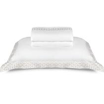 Jogo De Cama Queen Carnegie Bege 300 Fios Algodão Egípcio