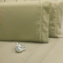 Jogo de Cama Queen Casal 400 Fios Ponto Palito 4 Peças