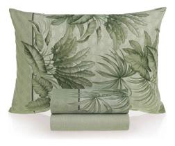 Jogo De Cama Queen Cascais Karten 100% Algodão 1,58x1.98x30 Verde-escuro Folhagem Jogo De Cama Queen Cascais Karten 100% Algodão 1,58x1.98x30 Verde-escuro Folhagem