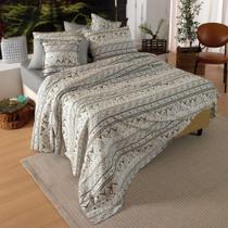 Jogo De Cama Queen Classic Indies Geométrico 160 Fios 4 Peças Teka