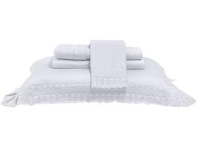 Jogo de Cama Queen com Renda Renascença Percal 300 Fios Buettner Jogo de Cama Queen com Renda Renascença Percal 300 Fios Buettner