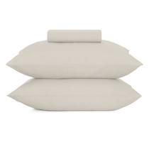 Jogo de Cama Queen Completo Altenburg Toque Acetinado Bege Porcelana