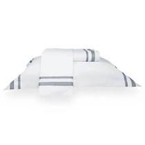 Jogo De Cama Queen Davos - Marken Fassi Branco / Cinza Jogo De Cama Queen Davos - Marken Fassi Branco / Cinza