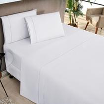 Jogo de Cama Queen Elegance 180 Fios 04 Peças Branco Jogo de Cama Queen Elegance 180 Fios 04 Peças Branco