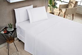 Jogo De Cama Queen Elegance 180 Fios 04 Peças - Branco