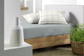 Jogo de cama queen especial 3 peças malha 100% algodão antialérgico coordenado Grid cama house