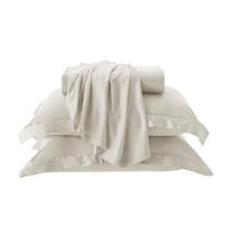 Jogo De Cama Queen Fibra De Bambu 300 Fios 1,58mx1,98mx40cm