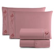 Jogo De Cama Queen Imperial Realeza 4 Peças Percal 200 Fios