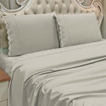 Jogo De Cama Queen Kayla 300 Fios Bordado Fino Super Macio Jogo De Cama Queen Kayla 300 Fios Bordado Fino Super Macio