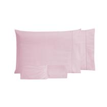 Jogo de Cama Queen Lençol 100% Algodão 200 Fios C/ Elástico 03 Pçs Fronhas Ponto Palito