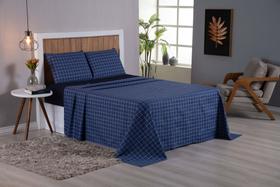 Jogo De Cama Queen Lençol 4 Peças Percal Estampado 200 Fios