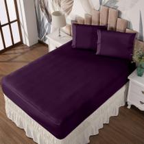 Jogo De Cama Queen Lençol E Fronha Prático Malha Lisa 3 Pç Jogo De Cama Queen Lençol E Fronha Prático Malha Lisa 3 Pç