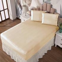 Jogo De Cama Queen Lençol E Fronha Prático Malha Lisa 3 Pç Jogo De Cama Queen Lençol E Fronha Prático Malha Lisa 3 Pç