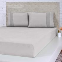 Jogo de Cama Queen Malha 3 Pçs Bella Cama 100% Algodão 158x198x35cm Jogo de Cama Queen Malha 3 Pçs Bella Cama 100% Algodão 158x198x35cm
