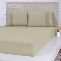Jogo de Cama Queen Malha 3 Pçs Bella Cama 100% Algodão 158x198x35cm Jogo de Cama Queen Malha 3 Pçs Bella Cama 100% Algodão 158x198x35cm