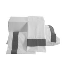 Jogo de Cama Queen Marrocos Cinza Casaborda 4 peças