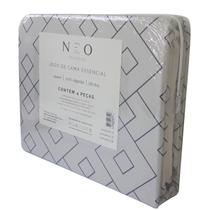 Jogo de Cama Queen Neo Essencial 180 fios 100%Algodão 4Peças Jogo de Cama Queen Neo Essencial 180 fios 100%Algodão 4Peças