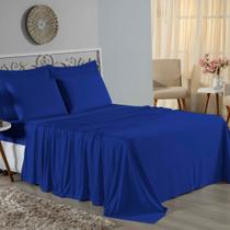 Jogo de Cama Queen Nobre 4 Peças Lençol com Elástico de 30cm de Altura Malha 100% Algodão - Royal