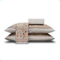 Jogo De Cama Queen Para Cama Box 4 Peças Realce Sultan :