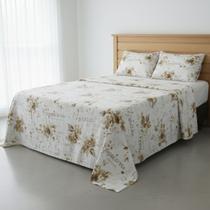 Jogo de Cama Queen Percal 200 Fios Estampado Toque Macio 04 Peças Supercal Rosas Vintage Jogo de Cama Queen Percal 200 Fios Estampado Toque Macio 04 Peças Supercal Rosas Vintage