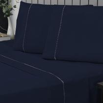 Jogo de Cama Queen Percal 400 Fios Ponto Palito 04 Peças, Antiácaro, Toque Macio e Confortável Jogo de Cama Queen Percal 400 Fios Ponto Palito 04 Peças, Antiácaro, Toque Macio e Confortável