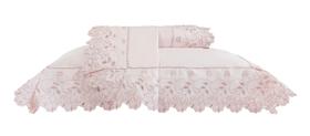 Jogo de Cama Queen Petala Rosa 300 Fios Marken Fassi