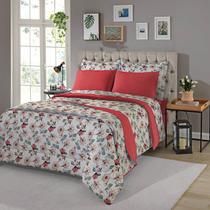 Jogo de Cama Queen Rubi Único 4 peças Estampado SBX Jogo de Cama Queen Rubi Único 4 peças Estampado SBX