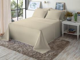 Jogo De Cama Queen Size Liso 180 Fios Fiori