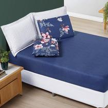 Jogo de Cama Queen Size Nyla 200 Fios Estampado ul