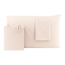 Jogo de cama queen soft texture - trevo rosa claro