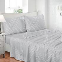 Jogo De Cama Queen Toque De Seda Estampado - Jolitex Riscado Jogo De Cama Queen Toque De Seda Estampado - Jolitex Riscado