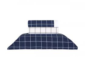 Jogo de Cama Queen Vintage Quadros Blue Kacyumara