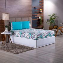 Jogo de Cama Refúgio Casal Percal Algodão Luxo 3 Peças Floral Tifany