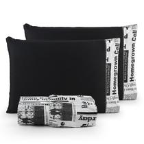 Jogo de Cama Refúgio Queen Percal Algodão Luxo 3 Peças Jornal Jogo de Cama Refúgio Queen Percal Algodão Luxo 3 Peças Jornal