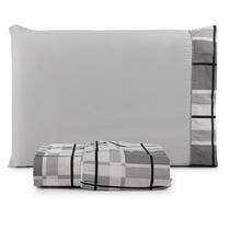 Jogo de Cama Refúgio Solteiro Percal Algodão Luxo 2 Pçs Xadrez Cinza Jogo de Cama Refúgio Solteiro Percal Algodão Luxo 2 Pçs Xadrez Cinza