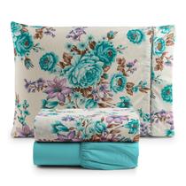 Jogo de Cama Refúgio Solteiro Percal Algodão Luxo 3 Peças Floral Tifany Jogo de Cama Refúgio Solteiro Percal Algodão Luxo 3 Peças Floral Tifany
