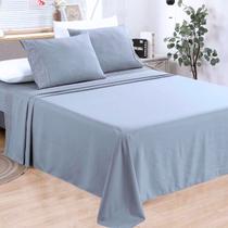 Jogo De Cama Renascença Queen 4 Pçs Toque Macio Azul Jogo De Cama Renascença Queen 4 Pçs Toque Macio Azul