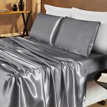 Jogo de cama romantic king 4 peças - tecido cetim charmousse Jogo de cama romantic king 4 peças - tecido cetim charmousse