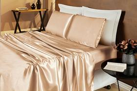 Jogo de cama romantic tecido cetim charmousse king 4 peças
