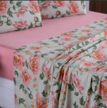 Jogo de Cama Roupa Box Lençol Casal 4 Peças Estampado 400 Fios Estampas Sortidas