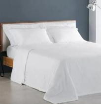 Jogo De Cama S.King Damask Square Branco