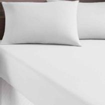 Jogo de cama simples 2pc malha 100% algodao - branco 1,10x 2,03mx 30cm