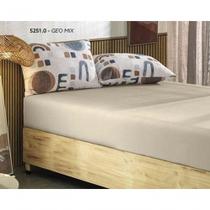 Jogo De Cama Simples Solteiro King 2pc Malha 100% Algodao - Geo Mix Jogo De Cama Simples Solteiro King 2pc Malha 100% Algodao - Geo Mix