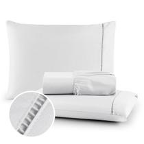 Jogo de Cama Sofist Ponto Palito 3 Peças King Micropercal 400 fios toque macio